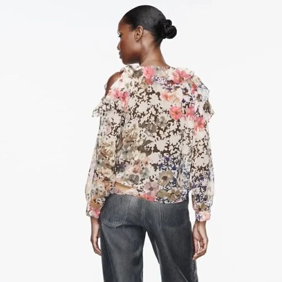 ZARA FLORAL PRINT SHIRT - Picture 3 of 9